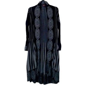 Open Front Longline Cardigan Sweater